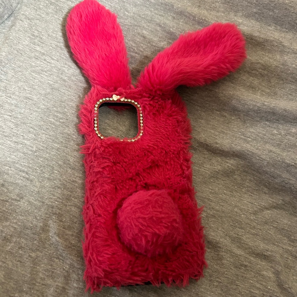 Fluffy Pink Bunny iPhone Case